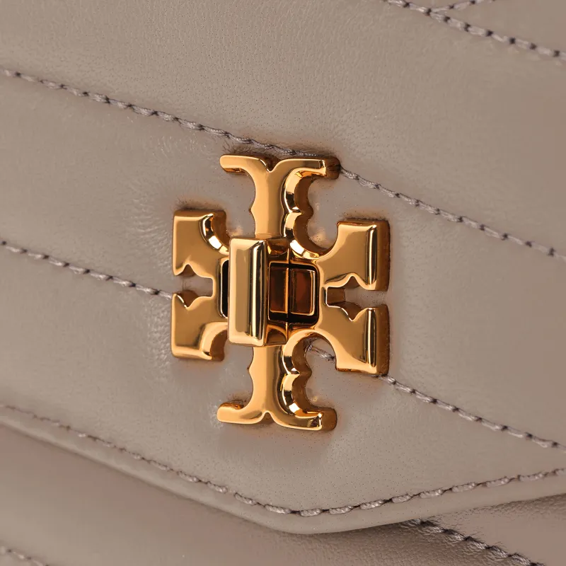 TORY BURCH Kira Sheepskin Shoulder Bag Crossbody Bag Handbag Medium Size Women's Gray-4