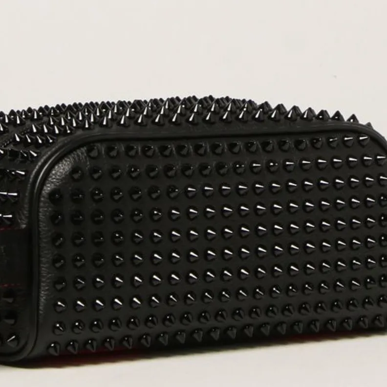 CL LUBOTING Calfskin Clutch Unisex Black-4