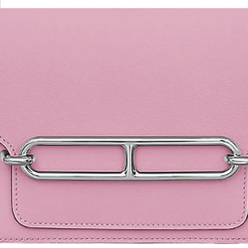 HERMES Roulis Swift Leather Pig Nose Bag, Shoulder Bag, Crossbody Bag Mini Women's X9 Mauve Sylvestre Mallow Purple-4