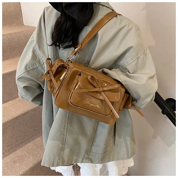 Fitchell Fashion Backpack PU Lace Up Shoulder Bag Crossbody Bag Regular Women's Red/Pink/Black/Brown/White-2