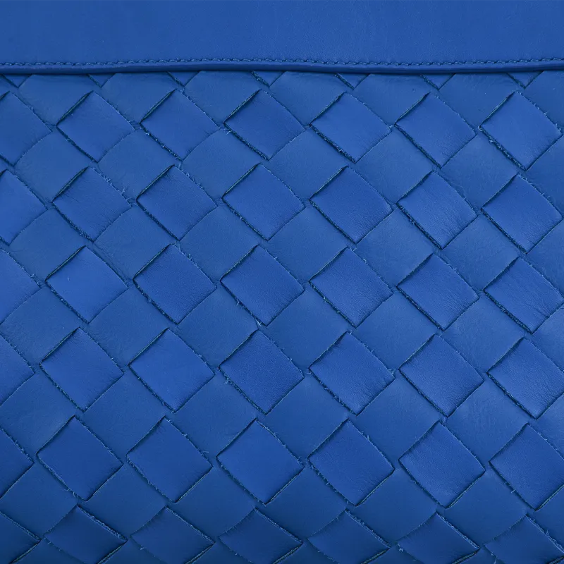 Bottega Veneta Calfskin Handbag, Shoulder Bag, Crossbody Bag Men's Cobalt Blue-5