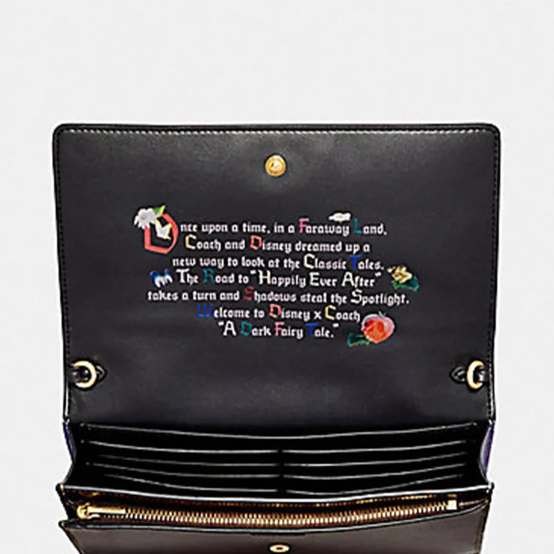 COACH Disney Snow White Collaboration Hayden Calfskin Shoulder Bag Crossbody Bag Small Size Women's Ox Blood Color-4