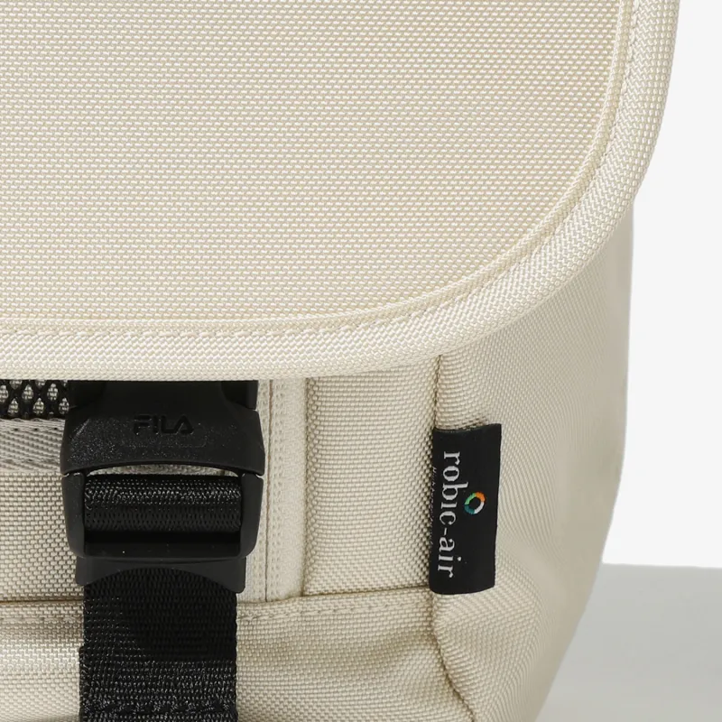 FILA Nylon Messenger Bag Shoulder Bag Crossbody Bag Regular Unisex Beige-3
