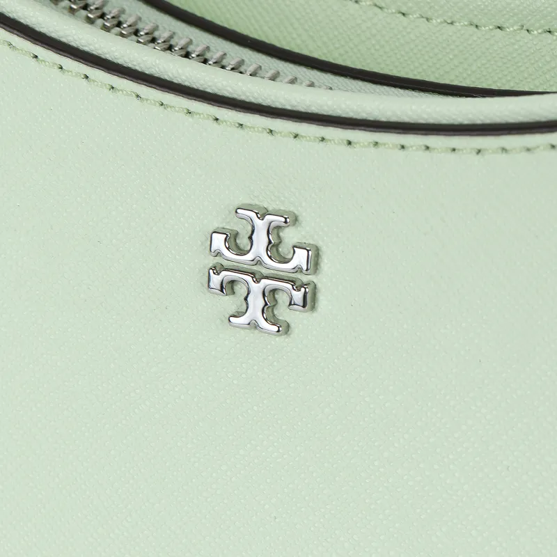 TORY BURCH Emerson Textured Cow Leather Handbag Small Size Women's Light Mint Green-4