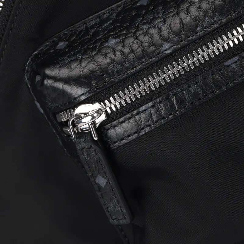 MCM Recycled Nylon Sling Bag Unisex Black-4