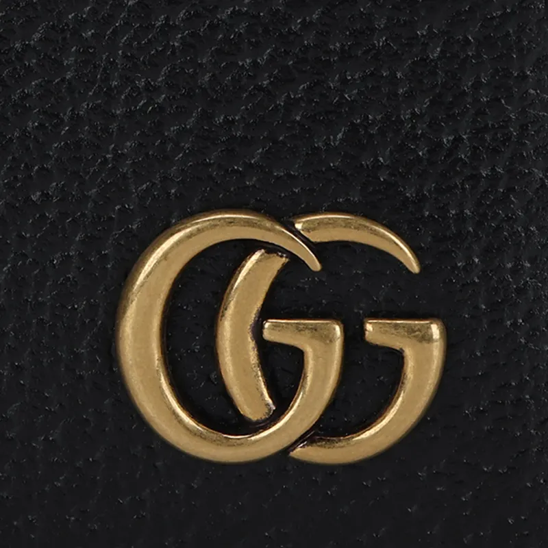 GUCCI GG Marmont Leather Wallet, Wallet Men's Black-4