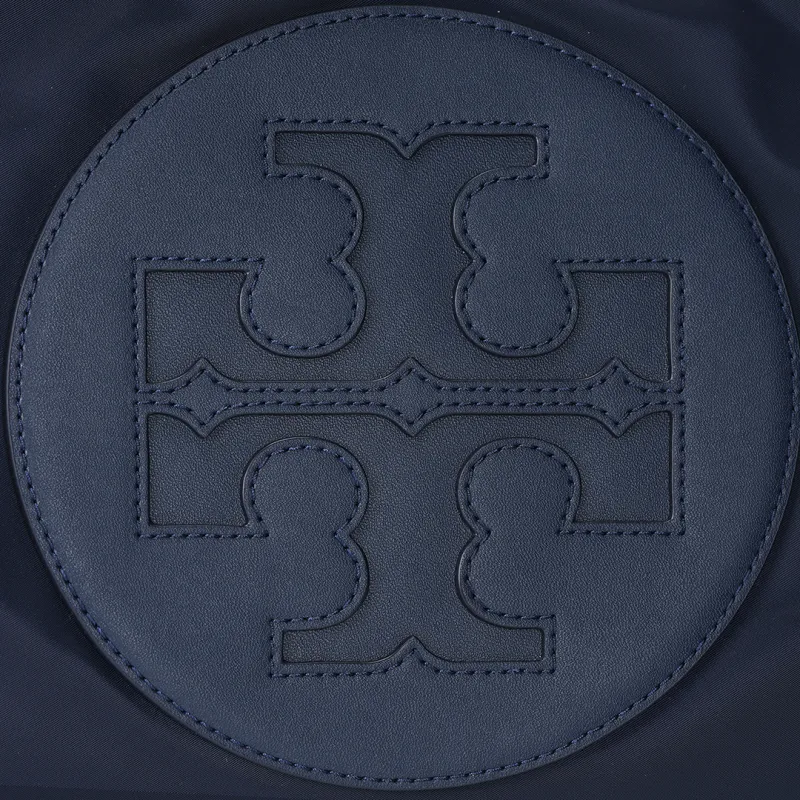 TORY BURCH Ella Recycled Polyester Tote Bag Shopping Bag Shoulder Bag Handbag Mini Women's Dark Marine Blue-4