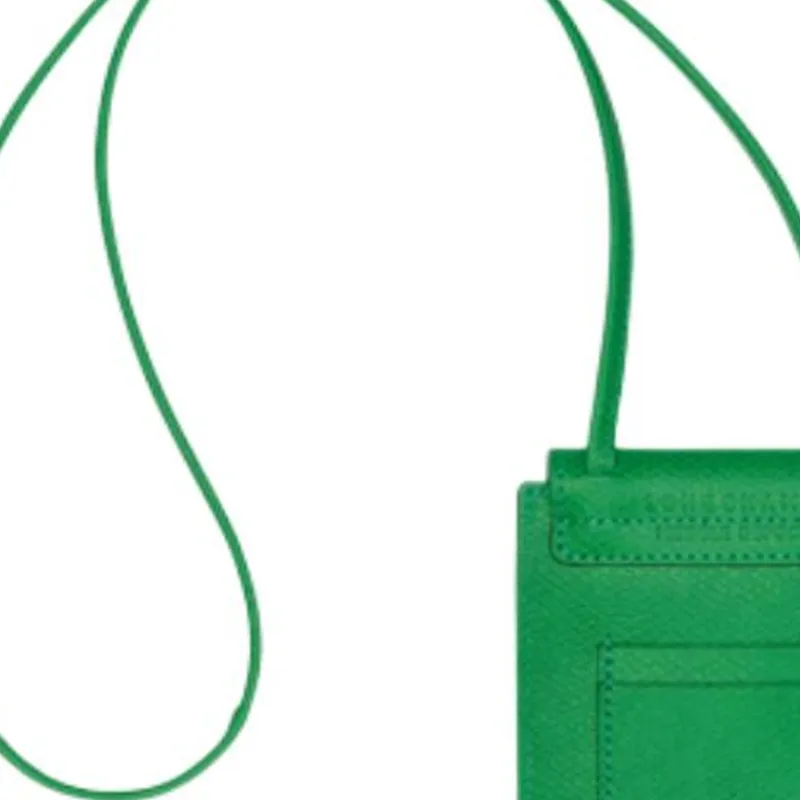 LONGCHAMP Cow Leather Shoulder Bag Crossbody Bag Cell Phone Pouch Regular Men's Green-4