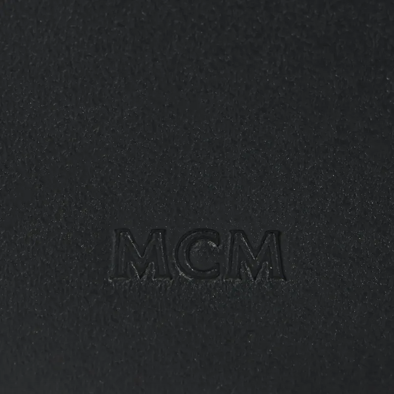 MCM Mode Travia Leather Card Holder Women's Black-4