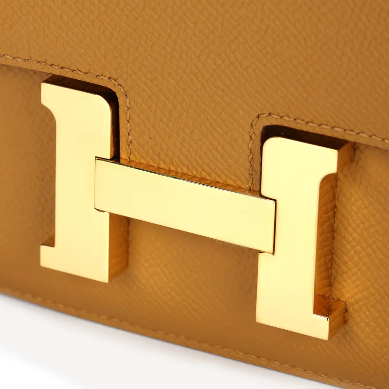 HERMES Constance Epsom Leather Shoulder Bag, Crossbody Bag Mini Women's 2S Sesame-4