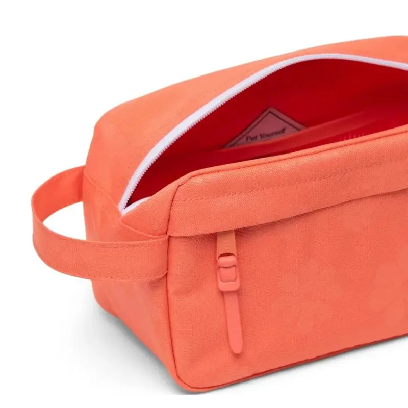 Herschel Recycled Nylon Toiletry Bag Regular Unisex Coral Sunflower Yellow-4