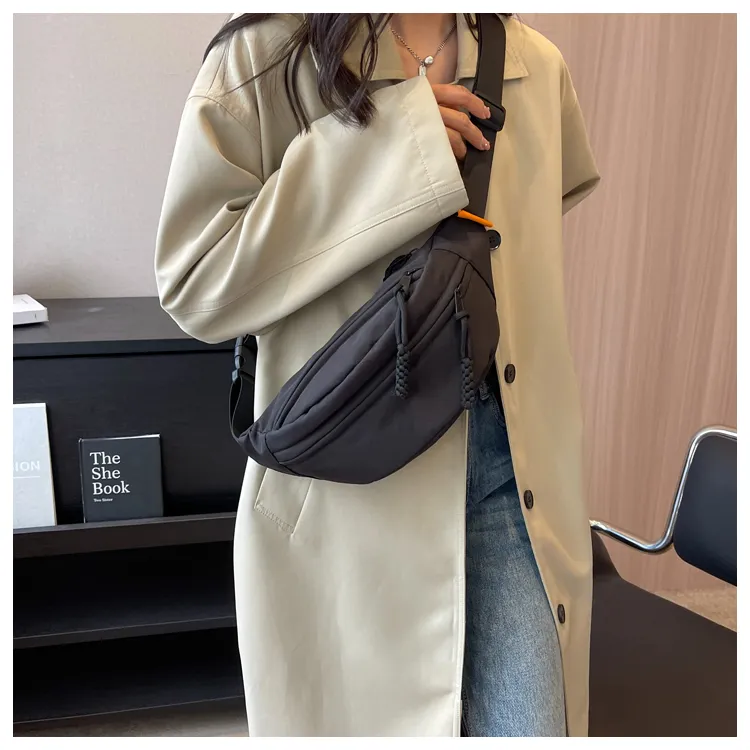 H YXIANG Canvas Bag Sling Bag Unisex Multicolor-5