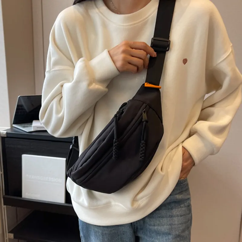 H YXIANG Canvas Bag Sling Bag Unisex Multicolor-4
