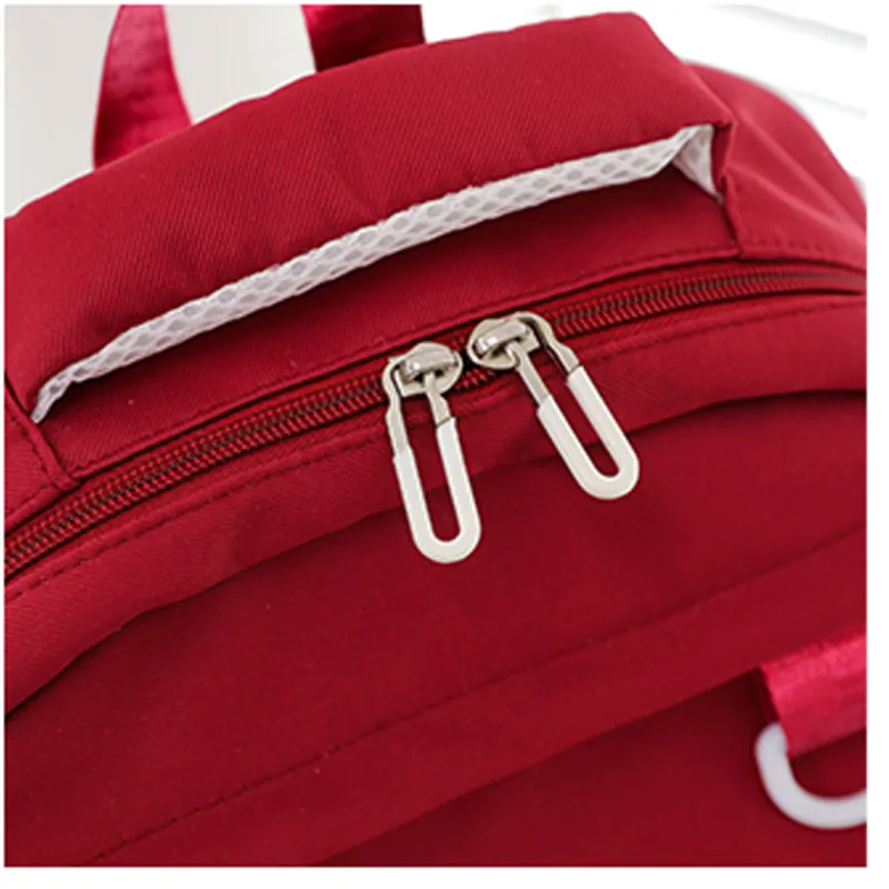SUN EARTH &U Canvas Backpack Unisex Red/Black-5