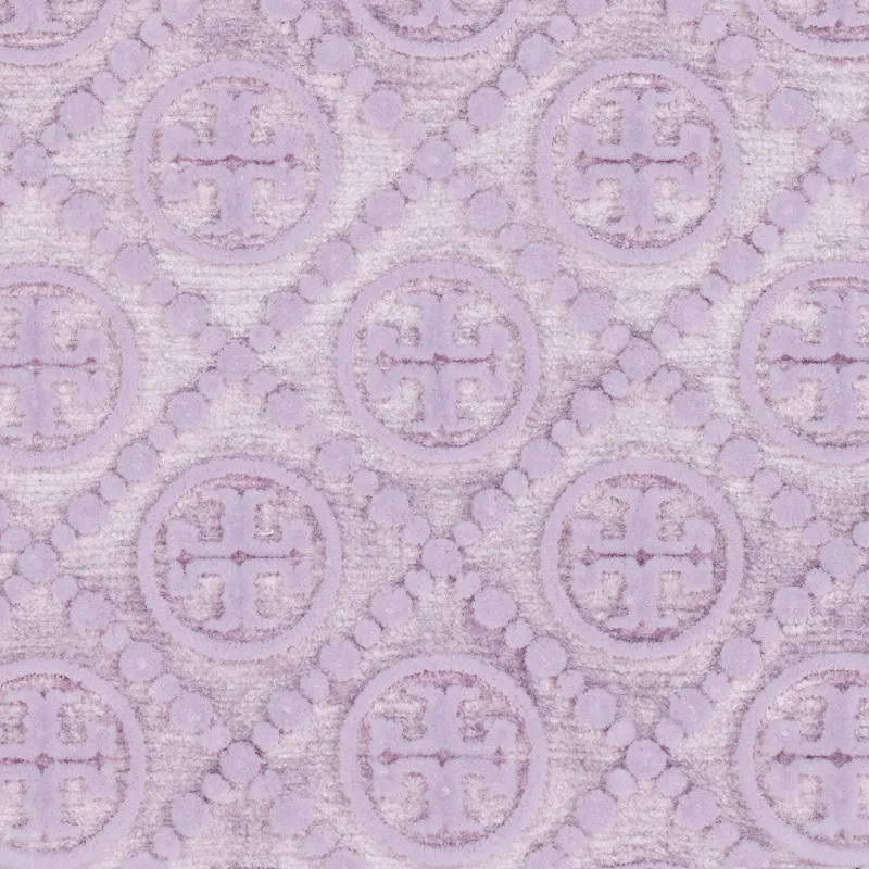 TORY BURCH T Monogram Viscose Crescent Bag Handbag Shoulder Bag Women's Light Purple-4