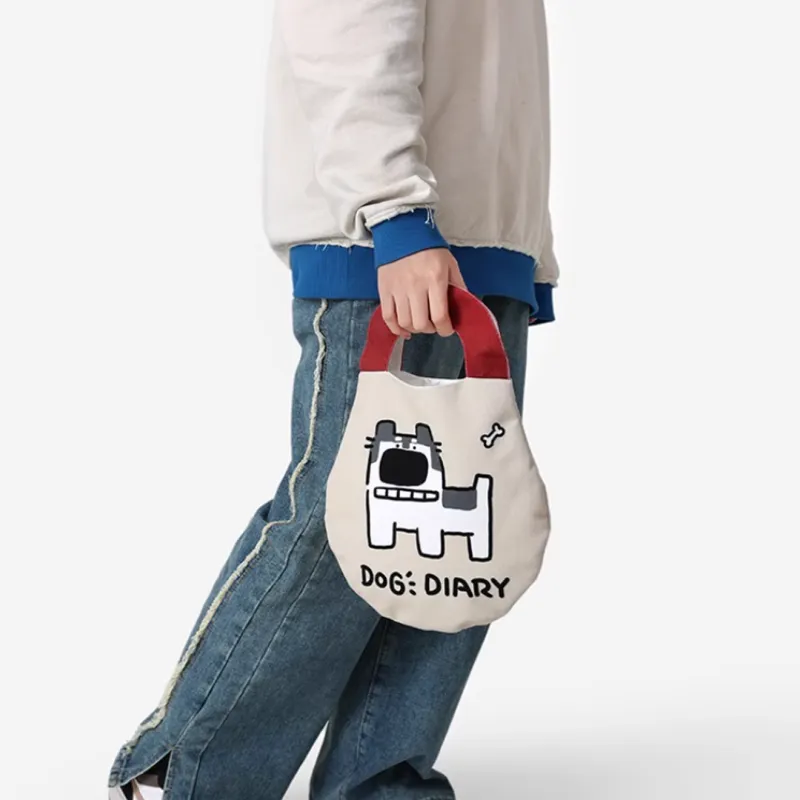 NEARAY Fish That Loves Salt, Collaboration Polyester Handbag Medium Size Women's Husky-4