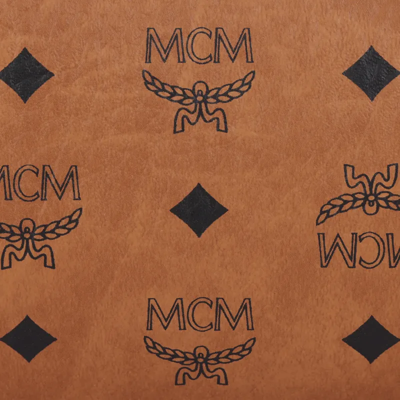 MCM Coated Canvas Handbag Unisex Cognac-4