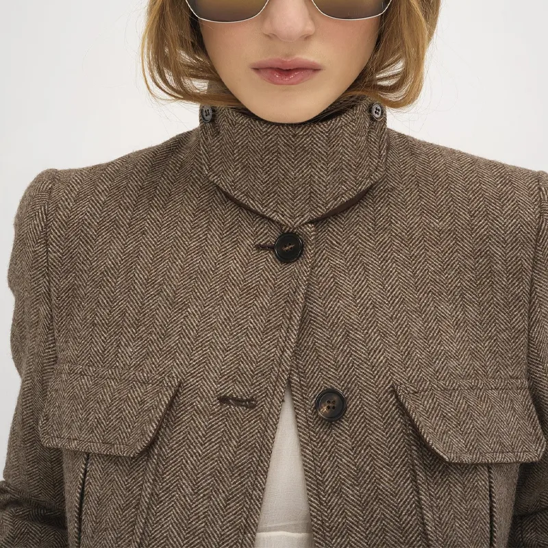 Chloé Collared Button Up Jacket-4