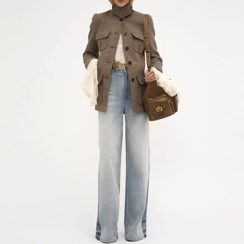 Chloé Collared Button Up Jacket-1