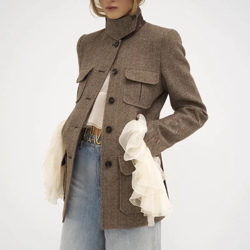 Chloé Collared Button Up Jacket-2