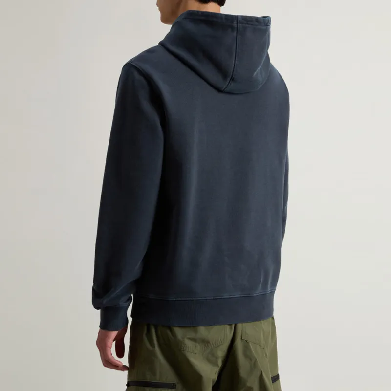 WOOLRICH Garment Dyed Logo Embroidered Hoodie-2