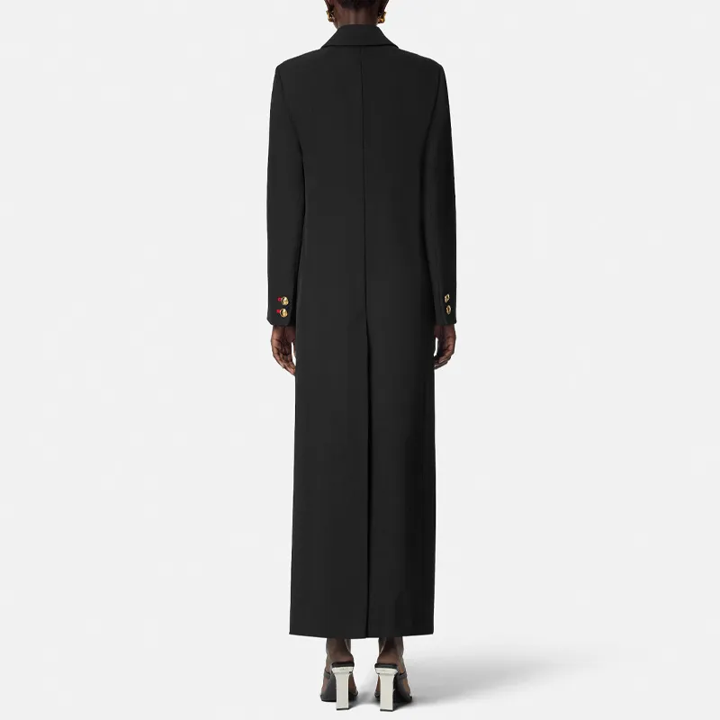 VERSACE Gabardine Long Uniform Coat-3