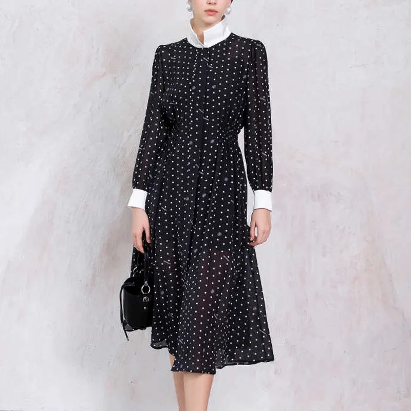 BESIONIA SS23 Long Sleeved Dresses Women's Black-1