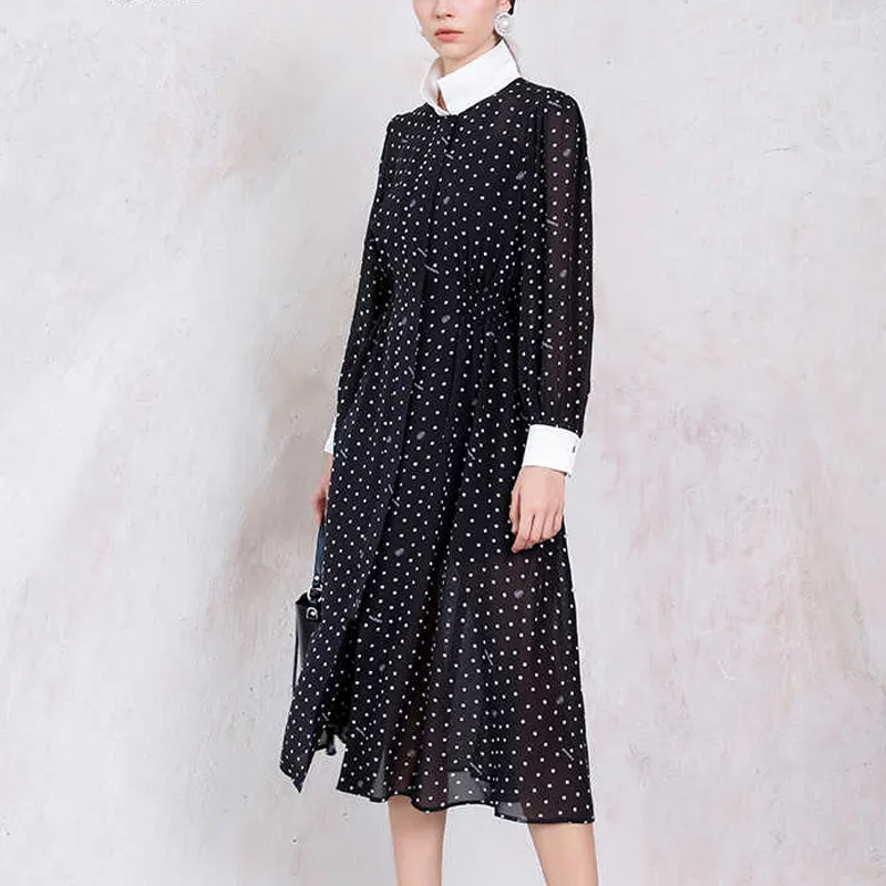 BESIONIA SS23 Long Sleeved Dresses Women's Black-2