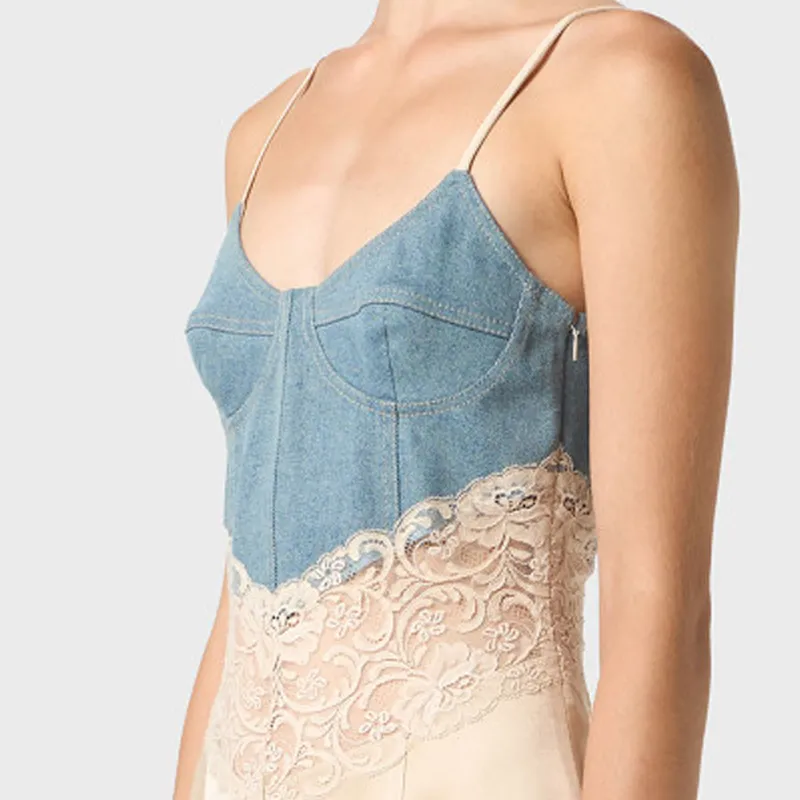 Blumarine Lace trim Mini Dress-4
