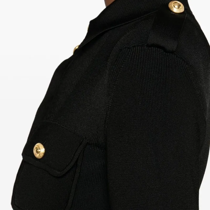 TOM FORD Ribbed Knit Polo Mini Dress-4