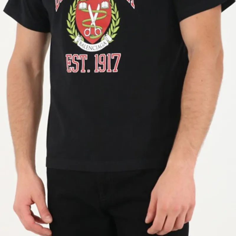 Balenciaga T Shirts Men Black-4