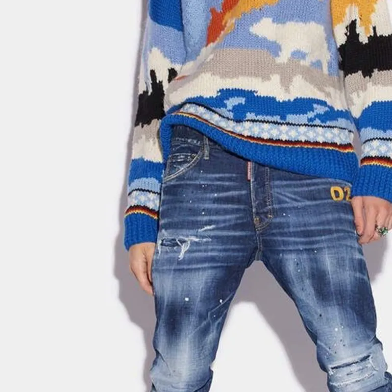 DSQUARED 2 Distressed Medium Hiking Jeans-4