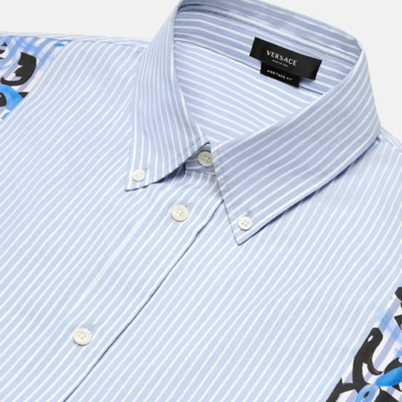 VERSACE Shirts Men Blue-5