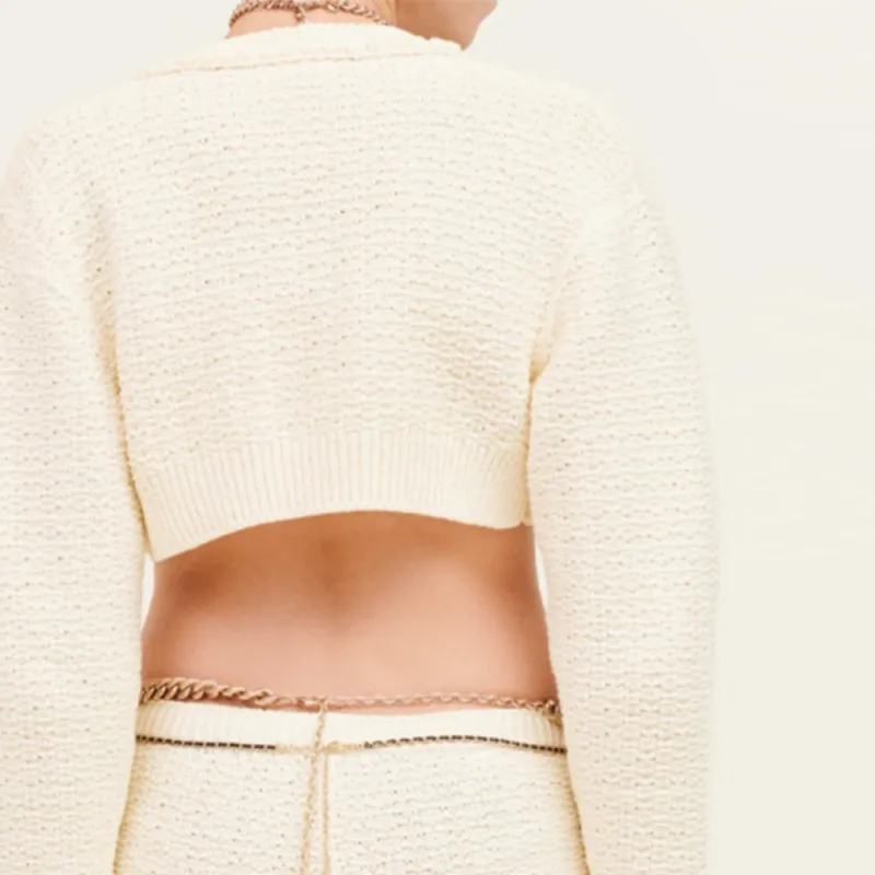 CHANEL SS22 Knitwear Women's Ivory-4