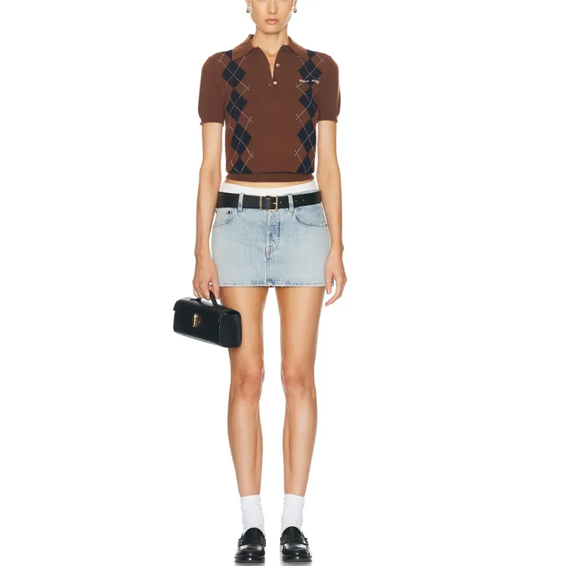 MIU MIU Denim Mini Skirt-2