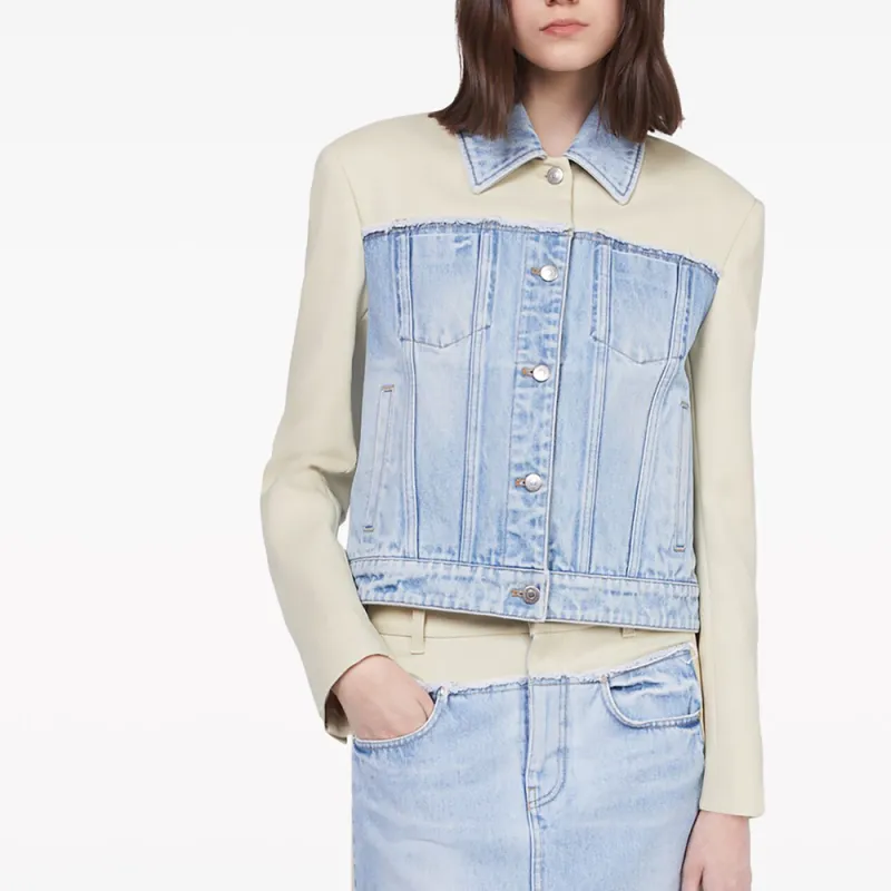 Stella McCartney High Waist Panelled Denim Skirt-5
