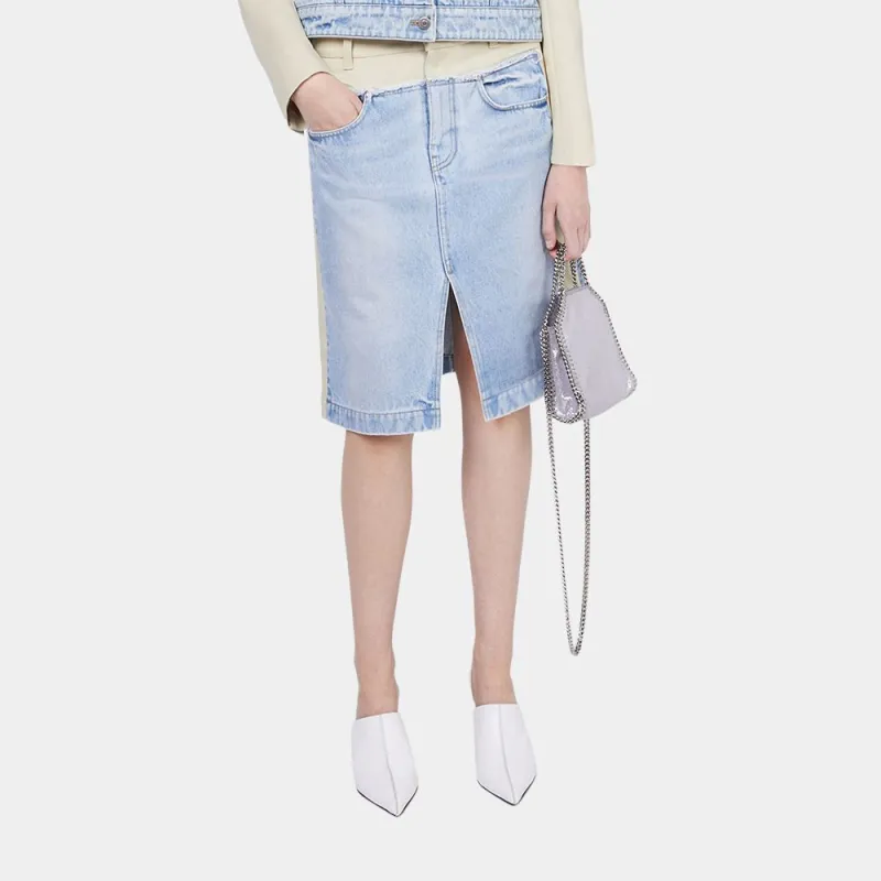 Stella McCartney High Waist Panelled Denim Skirt-3