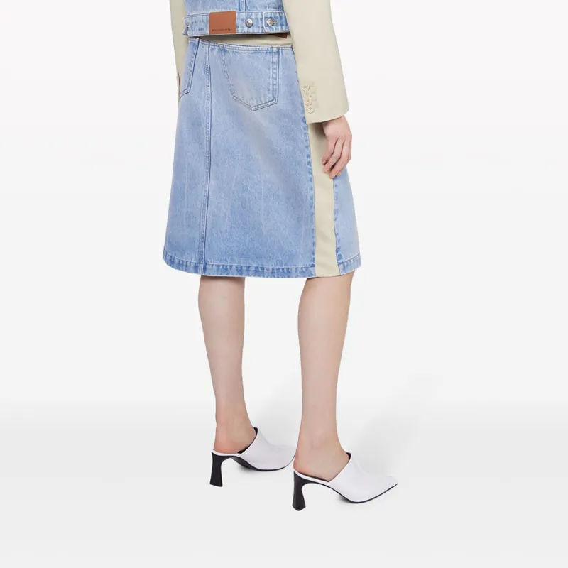 Stella McCartney High Waist Panelled Denim Skirt-4
