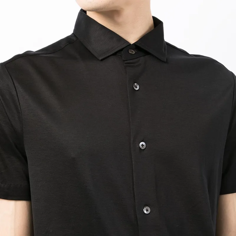 EMPORIO ARMANI Asv Short-sleeved Lyocell-blend Jersey Shirt-4