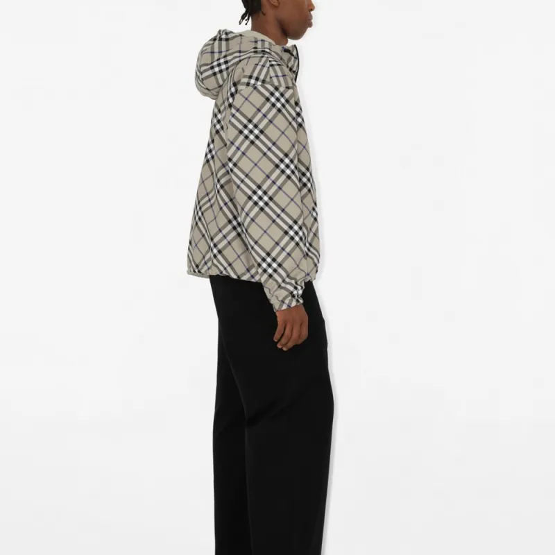 Burberry Checked Reversible Zipped Hooded Jacket-5