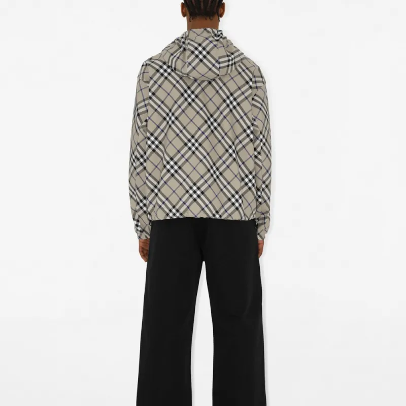 Burberry Checked Reversible Zipped Hooded Jacket-4