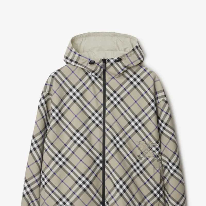 Burberry Checked Reversible Zipped Hooded Jacket-6