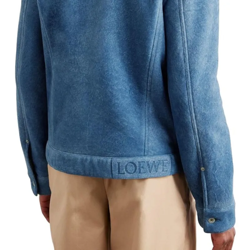 LOEWE Shearling Denim Jacket-4
