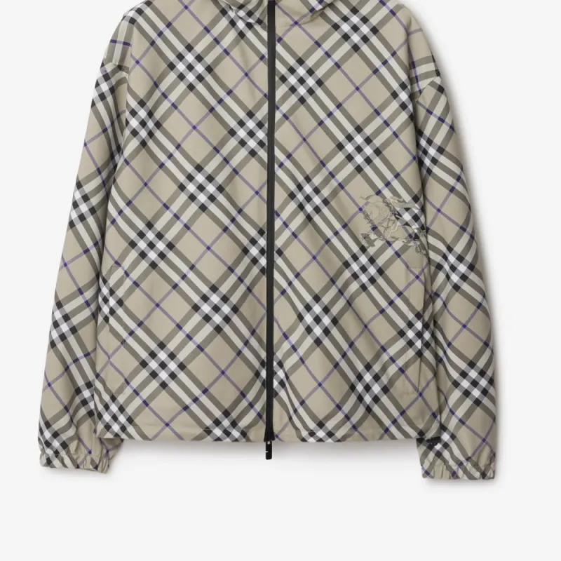 Burberry Checked Reversible Zipped Hooded Jacket-7