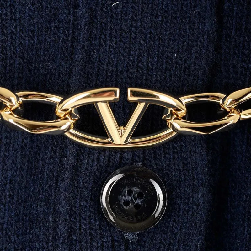Valentino VLogo Signature V Neck Cardigan-6
