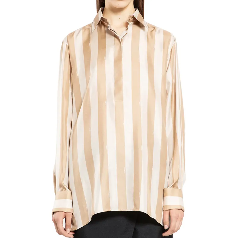 FENDI Striped Long Sleeved Shirt-2