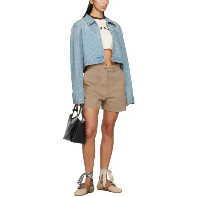 MIU MIU SS24 Denim Jacket Women's Light Blue-5