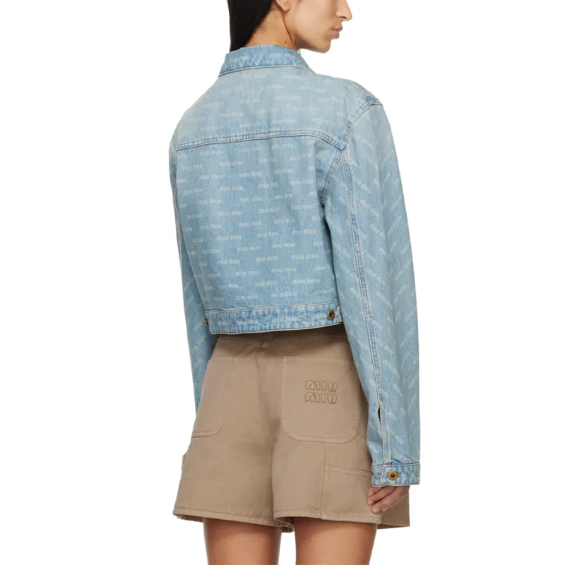 MIU MIU SS24 Denim Jacket Women's Light Blue-3