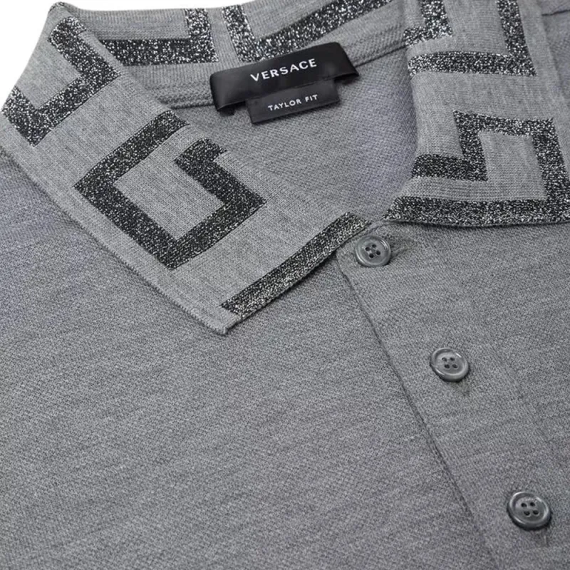 VERSACE SS23 Polo Shirt Men's Dark Gray-5