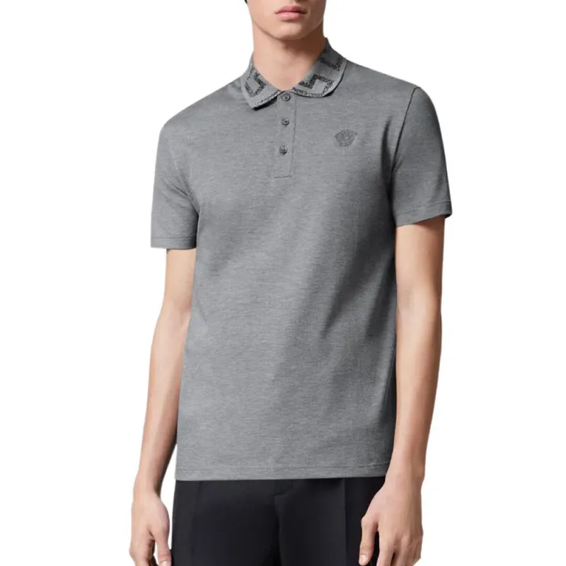 VERSACE SS23 Polo Shirt Men's Dark Gray-2